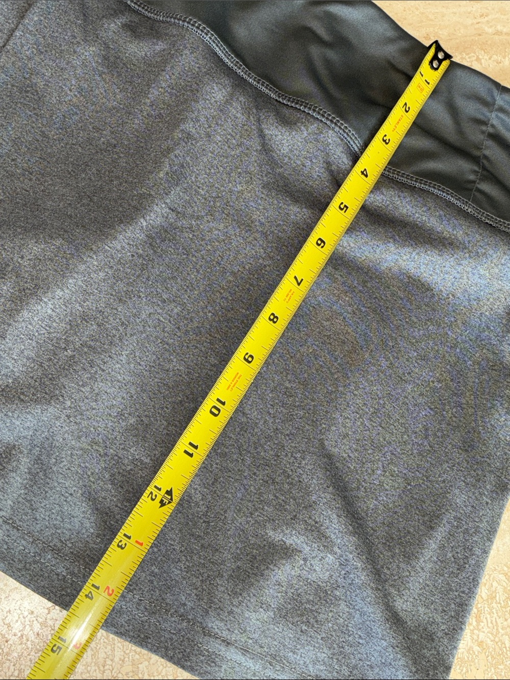 BOLLE Skort, Women's Athletic Pleated Skirt in Charcoal Gray, built in shorts. L - Picture 10 of 11